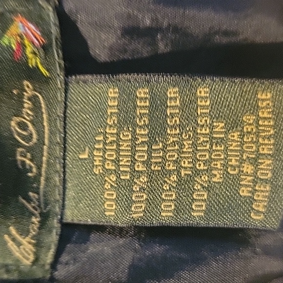 CHARLES F ORVIS PLAID POLYESTER JACKET  LARGE RED/BLACK - Picture 5 of 15